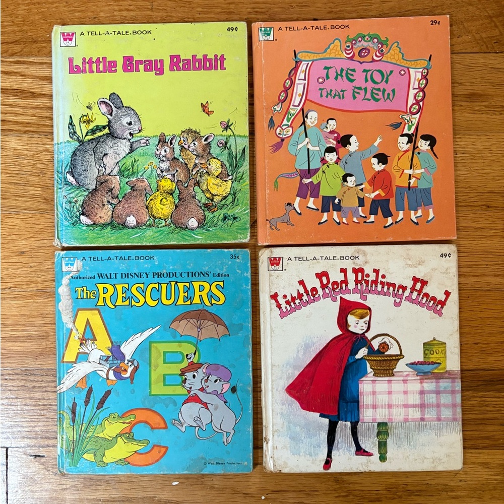 Vintage Lot of 4 Whitman Tell A Tale Children’s Books